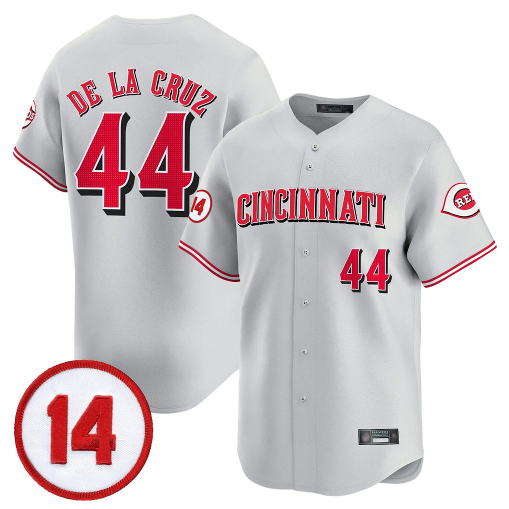 Crovyle C.Reds #44 Elly De La Cruz Player Gray Vapor Premier Limited Home Stitched Jerseys