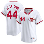 Crovyle C.Reds #44 Elly De La Cruz Player White Cooperstown Collection Limited Stitched Jerseys