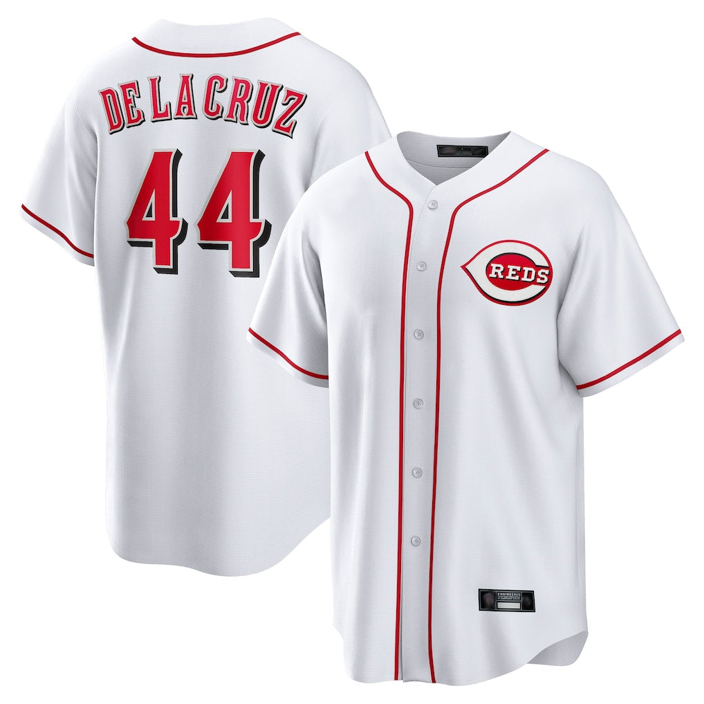 Crovyle C.Reds #44 Elly De La Cruz Player White Game Home Stitched Jerseys