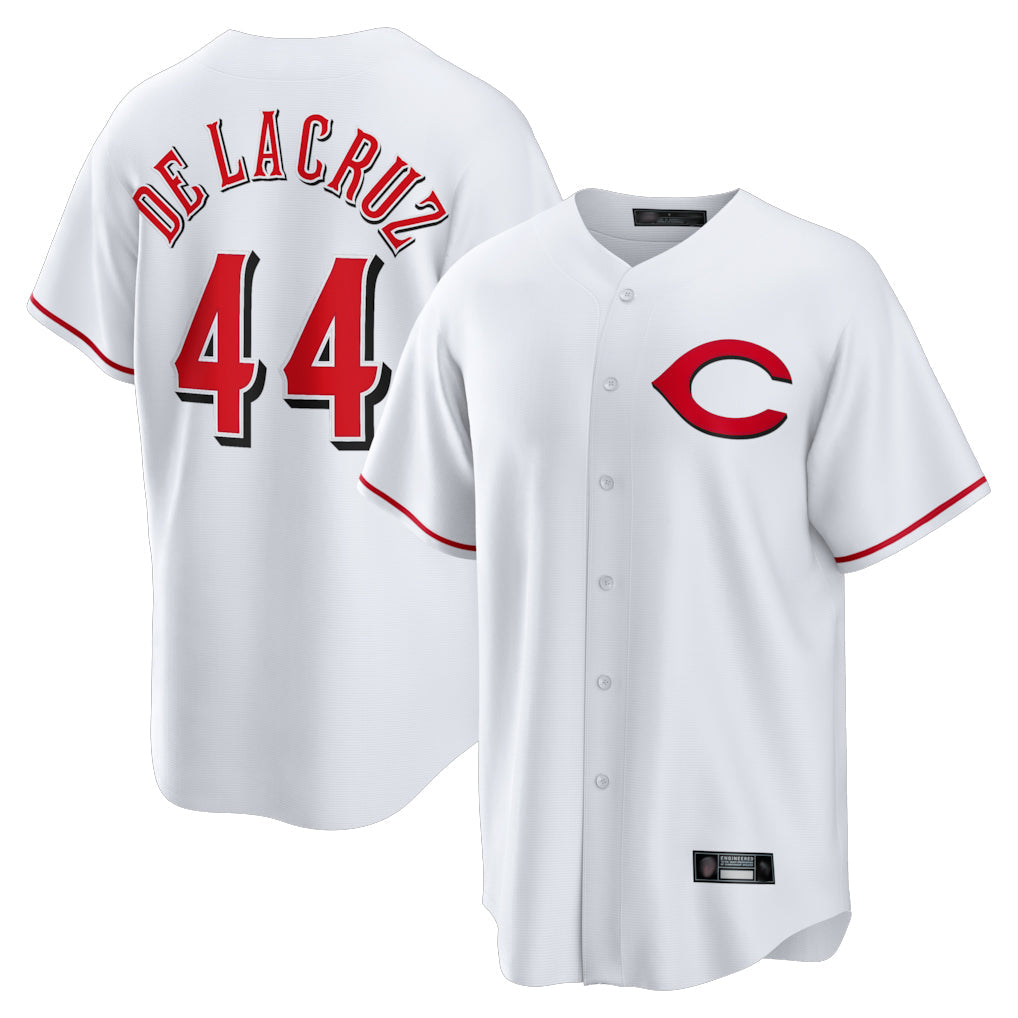 Crovyle C.Reds #44 Elly De La Cruz Player White Home Game Stitched Jerseys