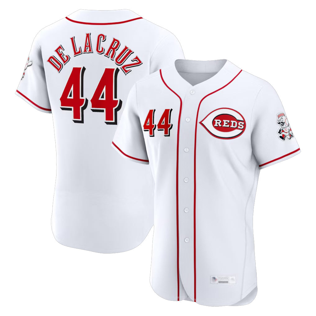 Crovyle C.Reds #44 Elly De La Cruz Player White Limited Elite Home Stitched Jerseys