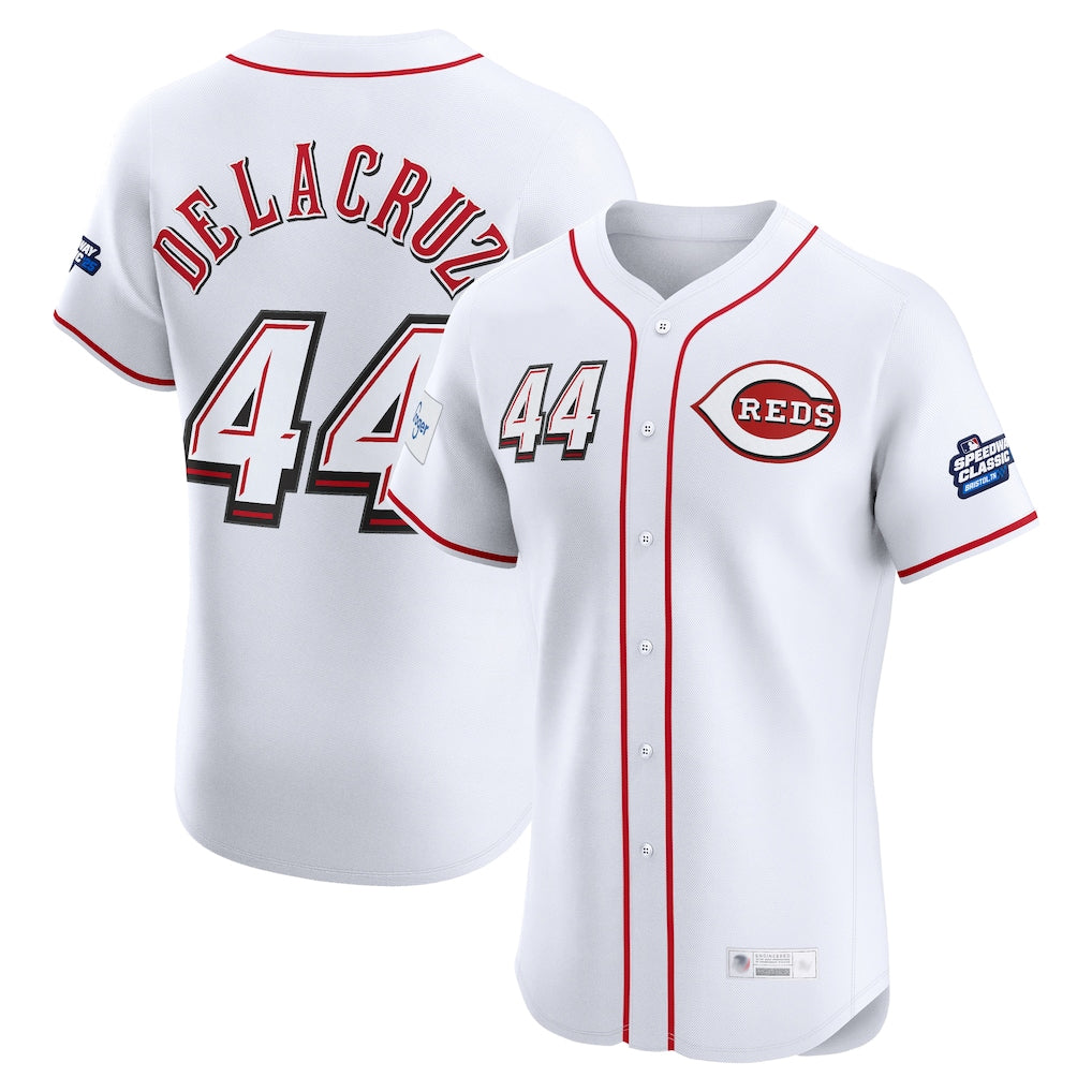 Crovyle C.Reds #44 Elly De La Cruz Player White Speedway Classic Limited Elite Home Stitched Jerseys