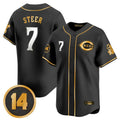 Crovyle C.Reds #7 Spencer Steer Player Black-Gold Vapor Premier Limited Home Stitched Jerseys