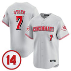 Crovyle C.Reds #7 Spencer Steer Player Gray Vapor Premier Limited Home Stitched Jerseys