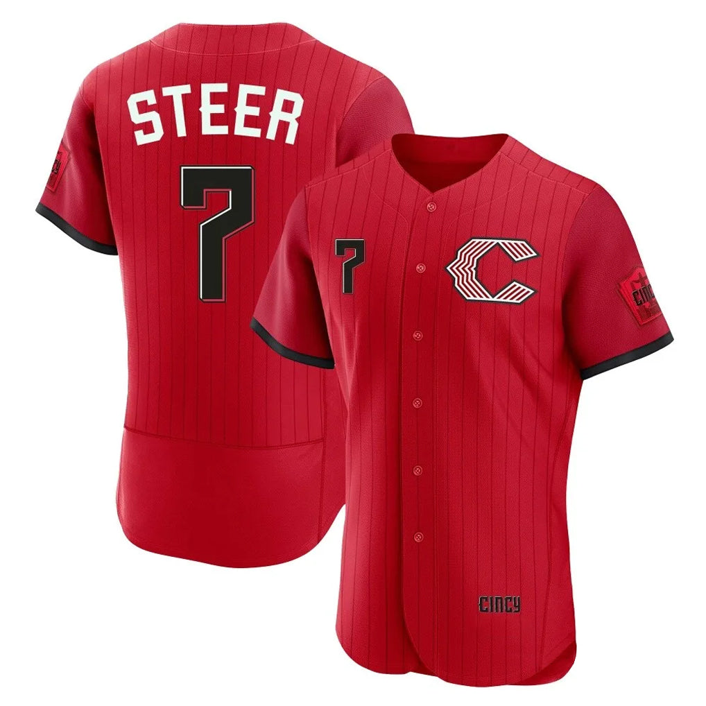 Crovyle C.Reds #7 Spencer Steer Player Red 2026 City Connect Limited Elite Home Stitched Jerseys
