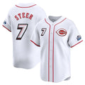Crovyle C.Reds #7 Spencer Steer Player White Speedway Classic Home Limited Stitched Jerseys