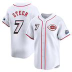 Crovyle C.Reds #7 Spencer Steer Player White Speedway Classic Home Limited Stitched Jerseys