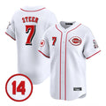 Crovyle C.Reds #7 Spencer Steer Player White Vapor Premier Limited Home Stitched Jerseys