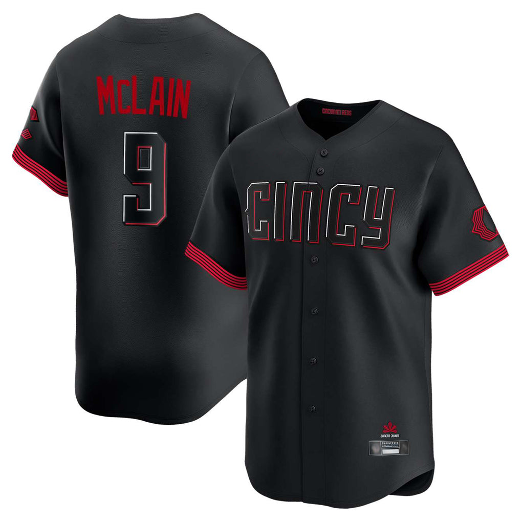 Crovyle C.Reds #9 Matt McLain Player Black City Connect Home Limited Stitched Jerseys