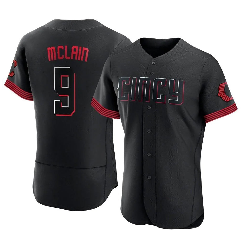 Crovyle C.Reds #9 Matt McLain Player Black City Connect Limited Elite Home Stitched Jerseys