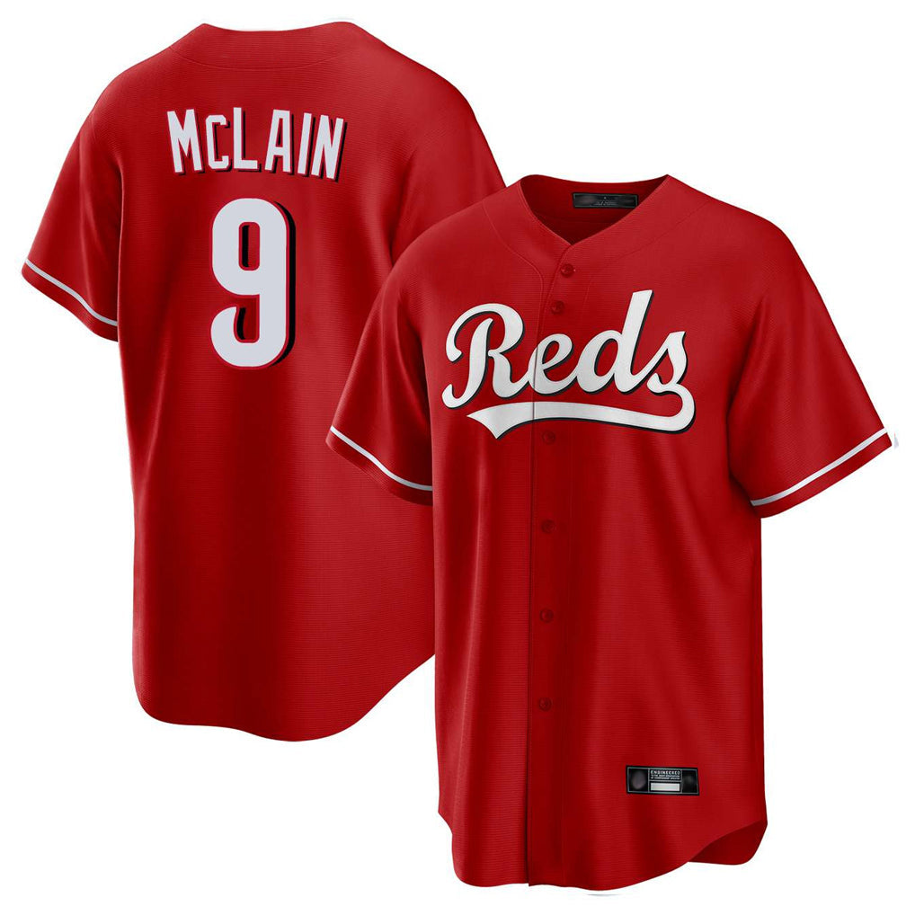 Crovyle C.Reds #9 Matt McLain Player Red Home Game Stitched Jerseys