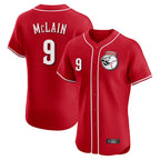 Crovyle C.Reds #9 Matt McLain Player Red Limited Elite Home Game Stitched Jerseys