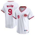 Crovyle C.Reds #9 Matt McLain Player White Cooperstown Collection Limited T-shirt Home Stitched Jerseys