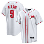 Crovyle C.Reds #9 Matt McLain Player White Game Home Stitched Jerseys