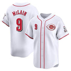 Crovyle C.Reds #9 Matt McLain Player White Home Limited Stitched Jerseys