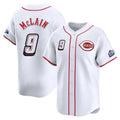 Crovyle C.Reds #9 Matt McLain Player White Speedway Classic Home Limited Stitched Jerseys