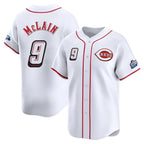 Crovyle C.Reds #9 Matt McLain Player White Speedway Classic Home Limited Stitched Jerseys