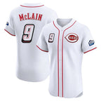 Crovyle C.Reds #9 Matt McLain Player White Speedway Classic Limited Elite Home Stitched Jerseys