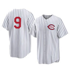 Crovyle C.Reds #9 Matt McLain Player White Stripe Field of Dreams Game Home Stitched Jerseys