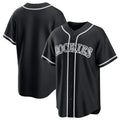 Crovyle C.Rockies Black Fashion Out Home Game Blank Player Stitched Jerseys