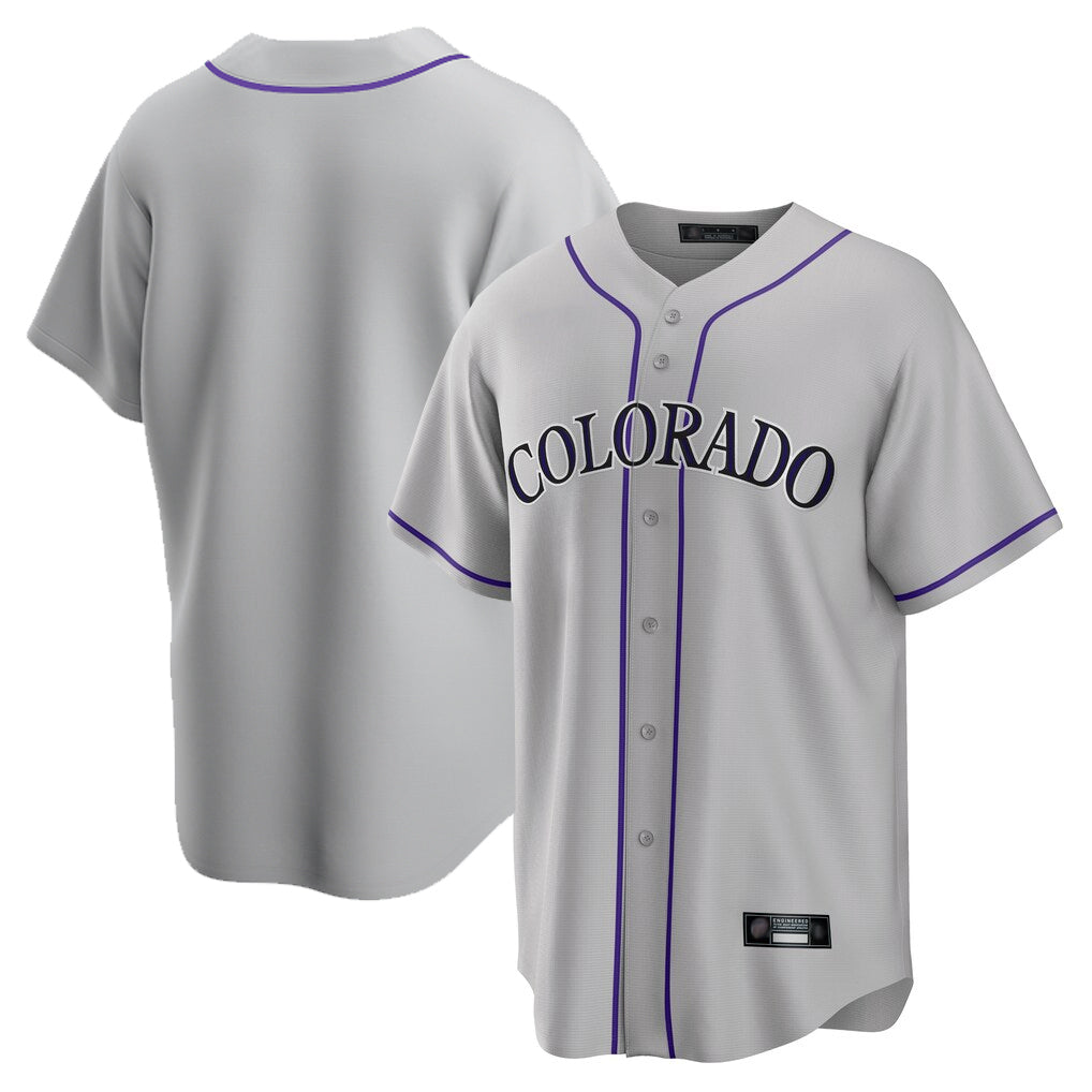 Crovyle C.Rockies Gray Game Home Blank Player Stitched Jerseys