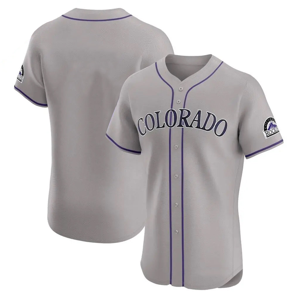 Crovyle C.Rockies Gray Limited Elite Home Blank Player Stitched Jerseys