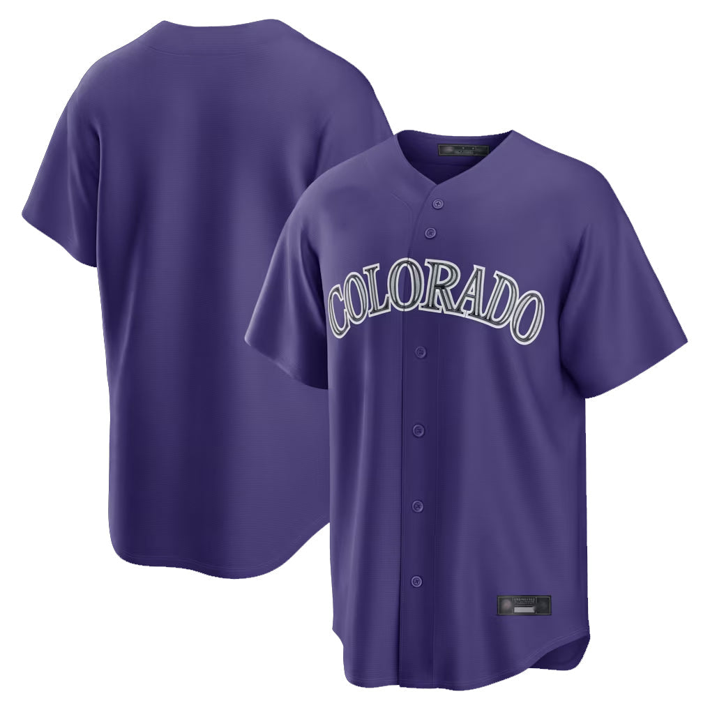 Crovyle C.Rockies Purple Game Home Blank Player Stitched Jerseys