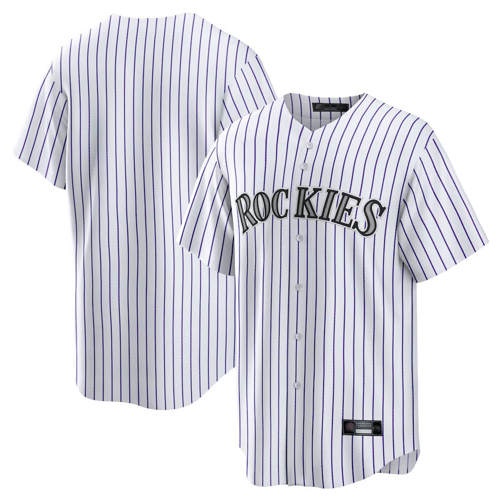 Crovyle C.Rockies White Game Home Blank Player Stitched Jerseys