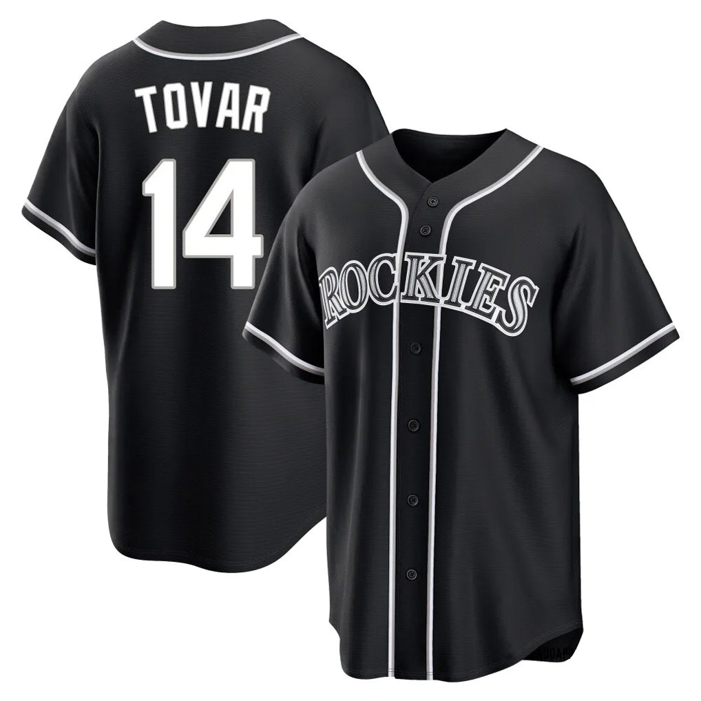 Crovyle C.Rockies #14 Ezequiel Tovar Player Black Fashion Out Home Game Stitched Jerseys