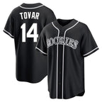 Crovyle C.Rockies #14 Ezequiel Tovar Player Black Fashion Out Home Game Stitched Jerseys