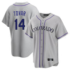 Crovyle C.Rockies #14 Ezequiel Tovar Player Gray Game Home Stitched Jerseys