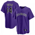 Crovyle C.Rockies #14 Ezequiel Tovar Player Purple Game Home Stitched Jerseys