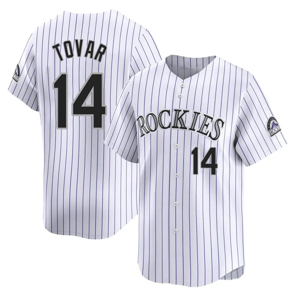 Crovyle C.Rockies #14 Ezequiel Tovar Player White Limited Home Stitched Jerseys