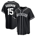 Crovyle C.Rockies #15 Hunter Goodman Player Black Fashion Out Home Game Stitched Jerseys