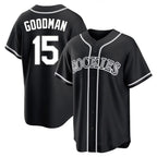 Crovyle C.Rockies #15 Hunter Goodman Player Black Fashion Out Home Game Stitched Jerseys