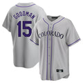 Crovyle C.Rockies #15 Hunter Goodman Player Gray Game Home Stitched Jerseys