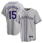 Crovyle C.Rockies #15 Hunter Goodman Player Gray Game Home Stitched Jerseys