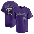 Crovyle C.Rockies #15 Hunter Goodman Player Purple Limited Home Stitched Jerseys