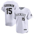 Crovyle C.Rockies #15 Hunter Goodman Player White Limited Home Stitched Jerseys