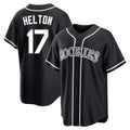 Crovyle C.Rockies #17 Todd Helton Player Black Fashion Out Home Game Stitched Jerseys