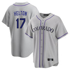 Crovyle C.Rockies #17 Todd Helton Player Gray Game Home Stitched Jerseys