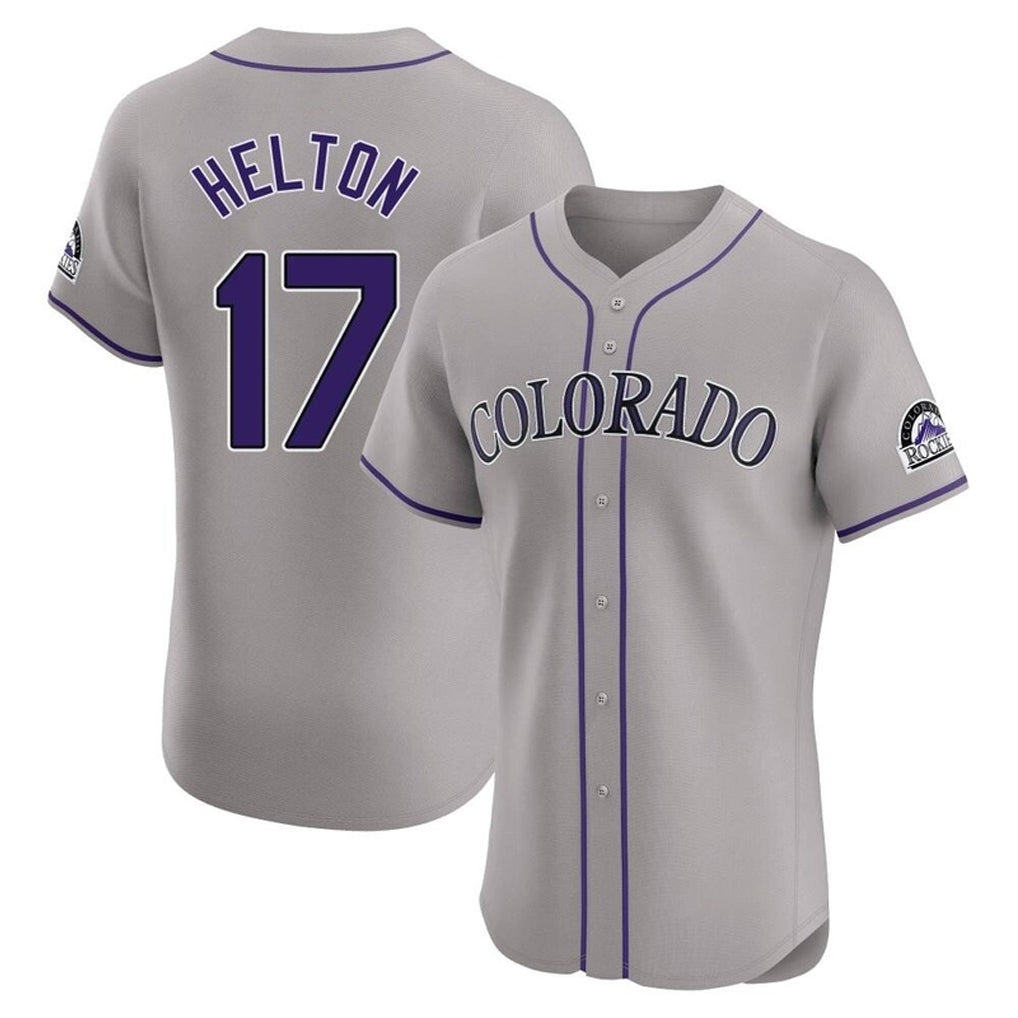 Crovyle C.Rockies #17 Todd Helton Player Gray Limited Elite Home Stitched Jerseys