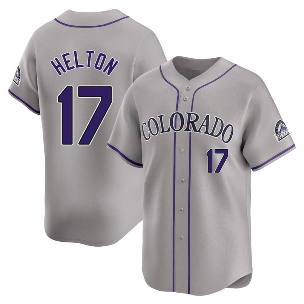 Crovyle C.Rockies #17 Todd Helton Player Gray Limited Home Stitched Jerseys