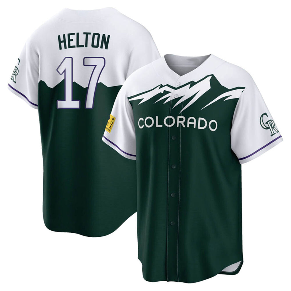 Crovyle C.Rockies #17 Todd Helton Player Green City Connect Home Game Stitched Jerseys