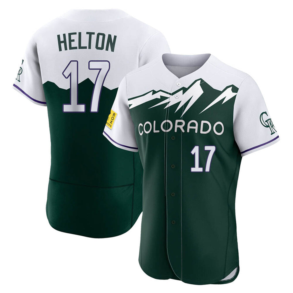 Crovyle C.Rockies #17 Todd Helton Player Green City Connect Limited Elite Home Stitched Jerseys