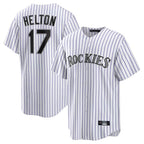Crovyle C.Rockies #17 Todd Helton Player White Game Home Stitched Jerseys