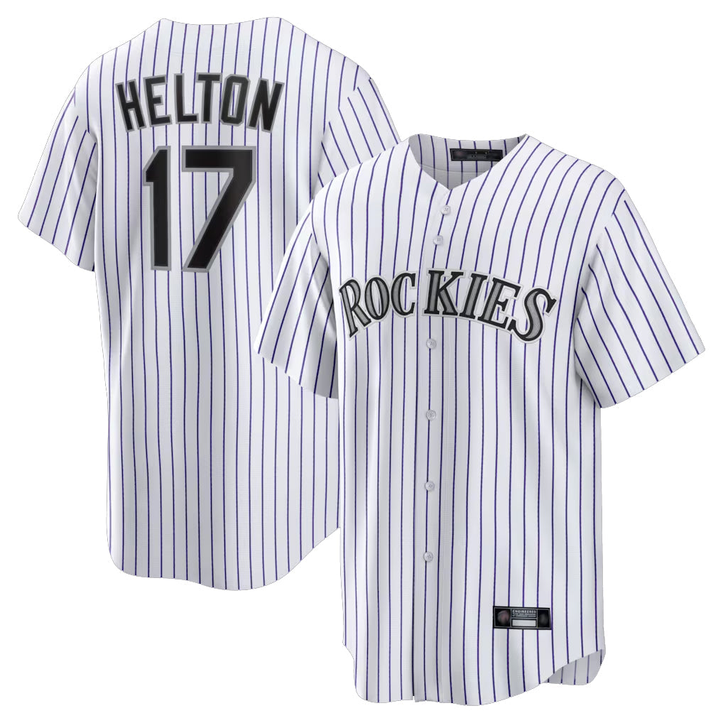Crovyle C.Rockies #17 Todd Helton Player White Game Home Stitched Jerseys