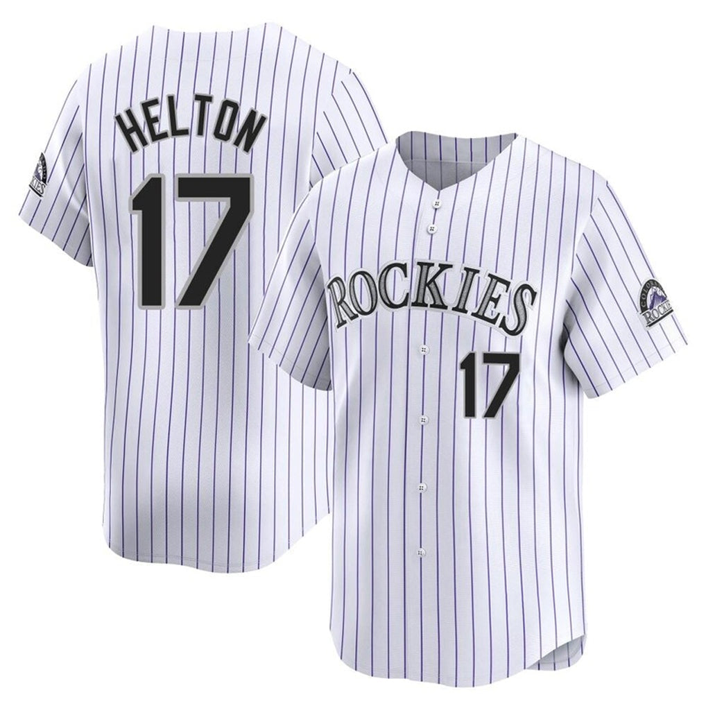 Crovyle C.Rockies #17 Todd Helton Player White Limited Home Stitched Jerseys