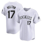 Crovyle C.Rockies #17 Todd Helton Player White Limited Home Stitched Jerseys