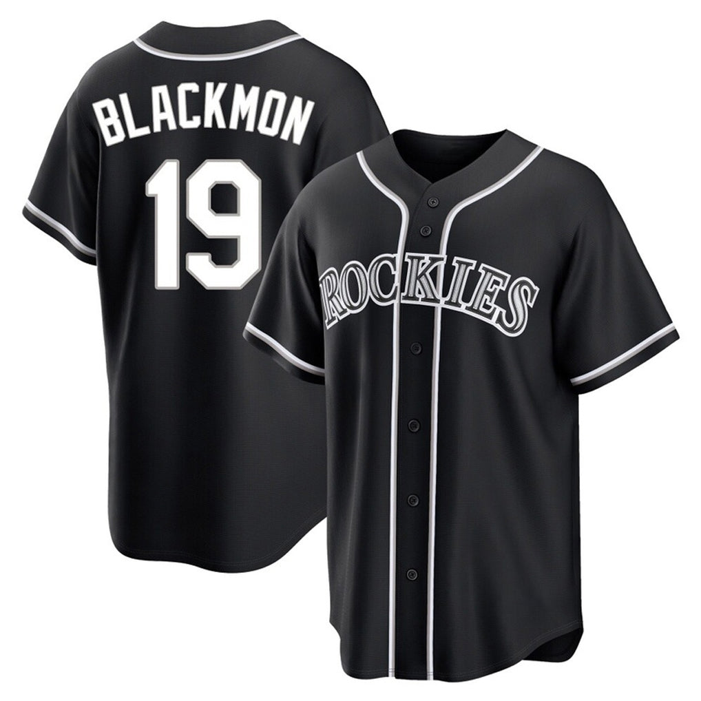 Crovyle C.Rockies #19 Charlie Blackmon Player Black Fashion Out Home Game Stitched Jerseys